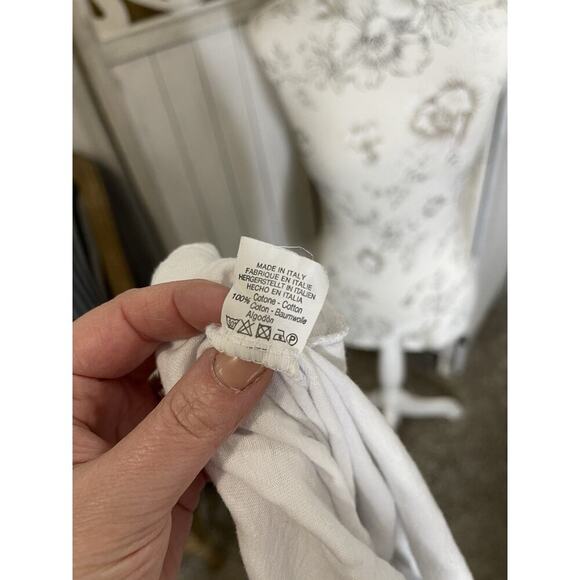 Brandy Melville VINTAGE American Flag Los Angeles Made In Italy White Tee Small - Picture 4 of 6